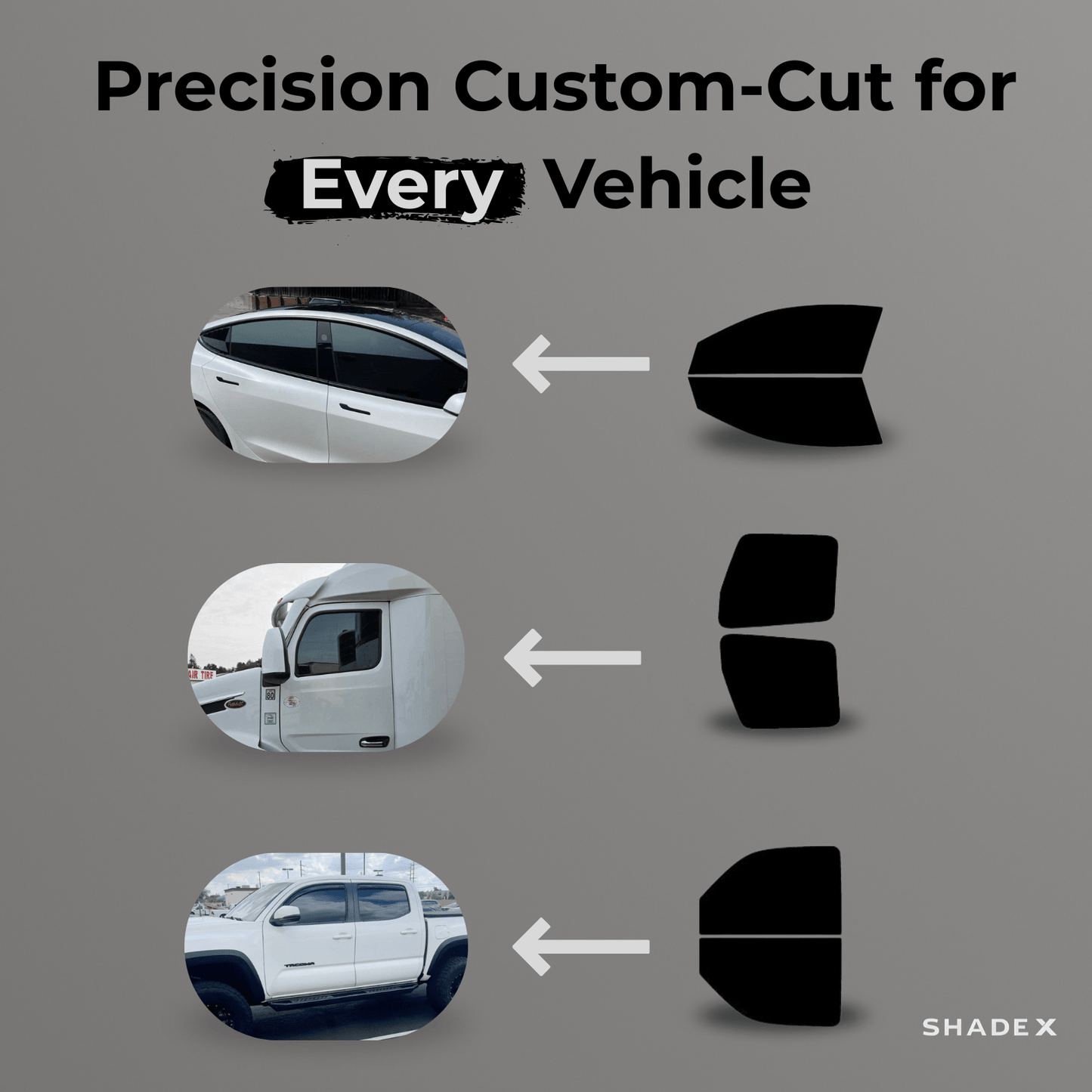 ShadeX Reusable Custom Cut Tint – Rear side