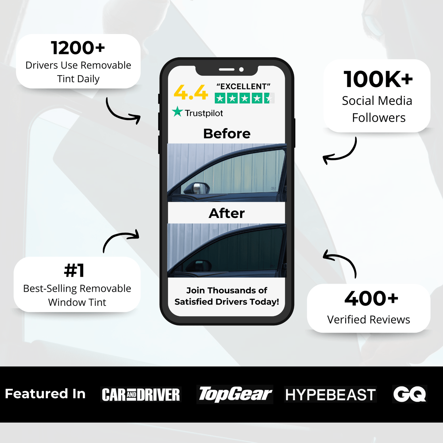ShadeX — Removable Window Tint